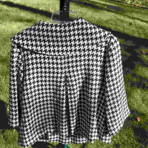 Mac&Jac Wool Blended Black/White Plaid Jacket - Picture 2 of 2